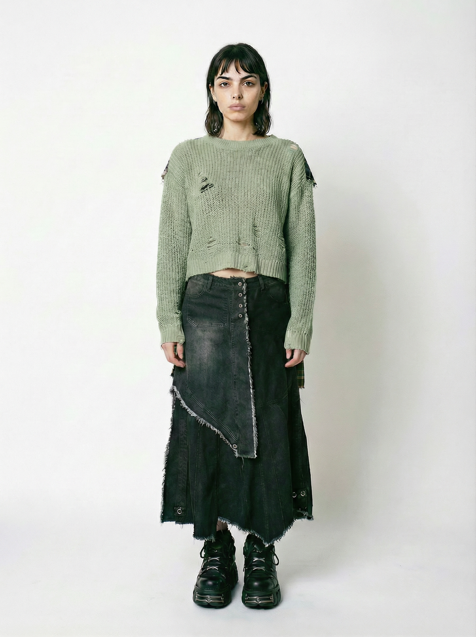 Jade Grunge Sweater